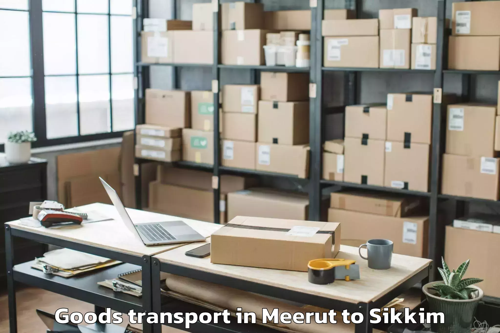 Quality Meerut to Mangan Goods Transport